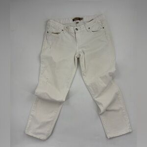 Paige White Venice Capri Pants Lightly Distressed Cropped Women's Size 29
